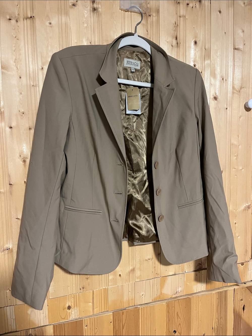 RW&CO. Taupe Women's Tailored Blazer